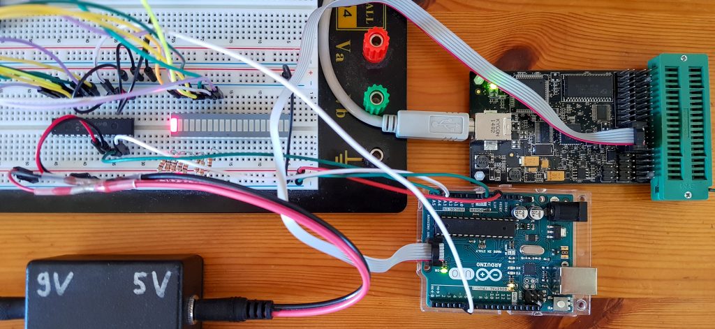 Debugging für den Arduino - Beispielschaltung mit AVR Dragon als Programmer