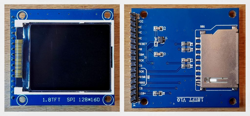 The display for Pong for Arduino
