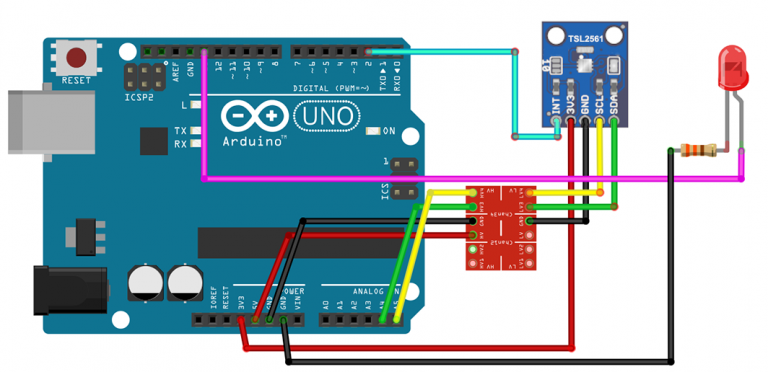 TSL2561 - light sensor module • Wolles Elektronikkiste