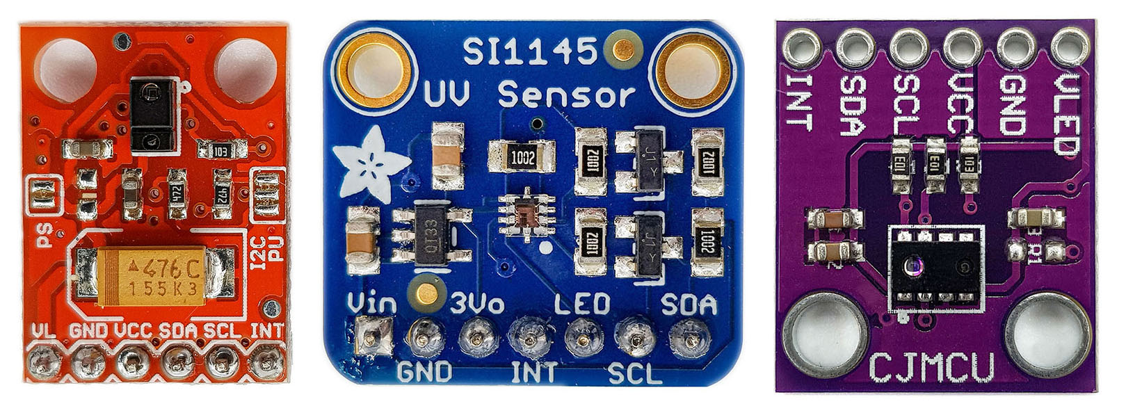 Sensor comparison - the proximity sensors APDS-9960, SI1145 and AP3216