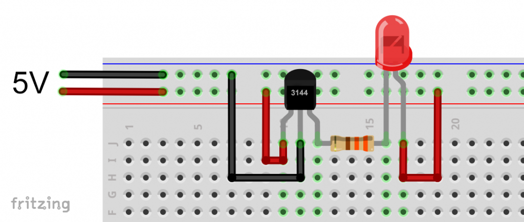 Simple circuit to test the 3144 