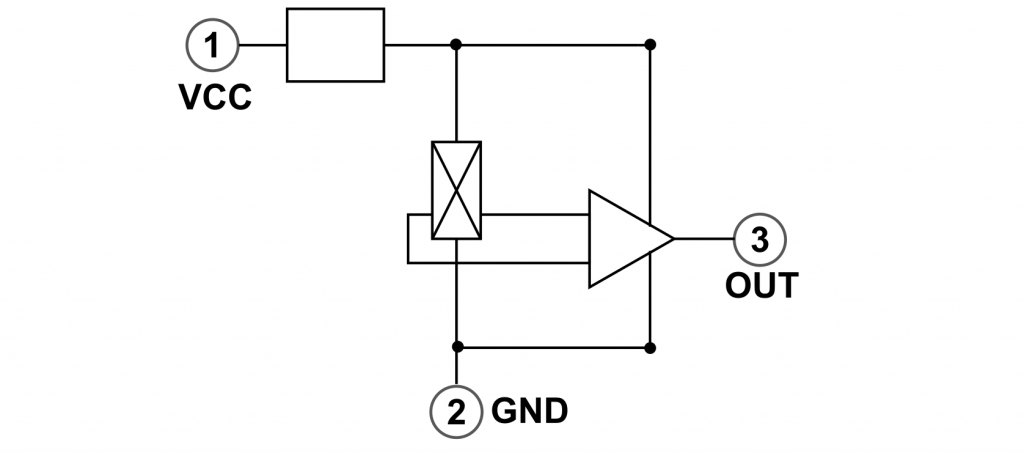 Blockschaltbild eines Linear Hall-Sensors