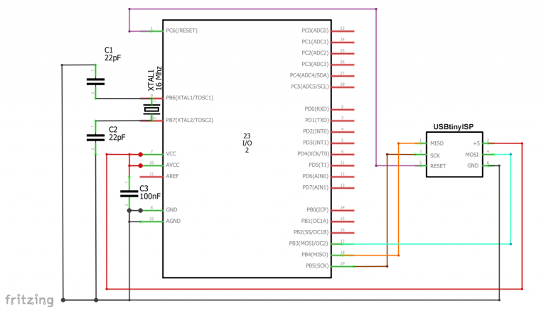 Using the ATmega328P standalone • Wolles Elektronikkiste