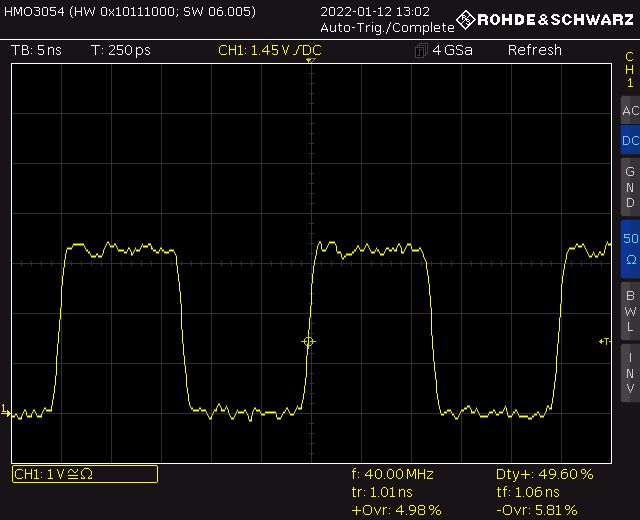 40 MHz PWM - measured with a better oscilloscope