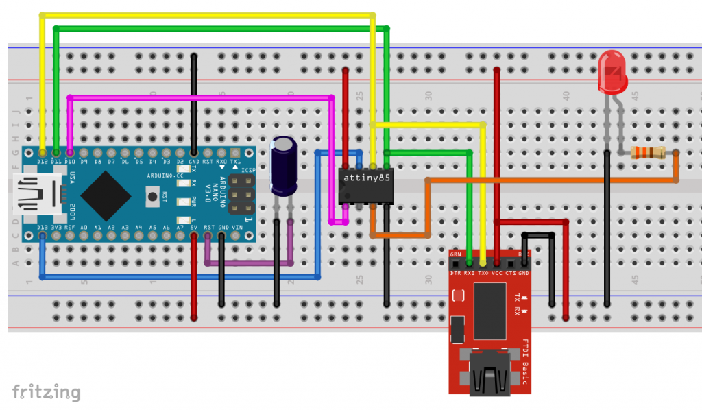 Arduino as ISP with USB to TTL adapter for serial monitor