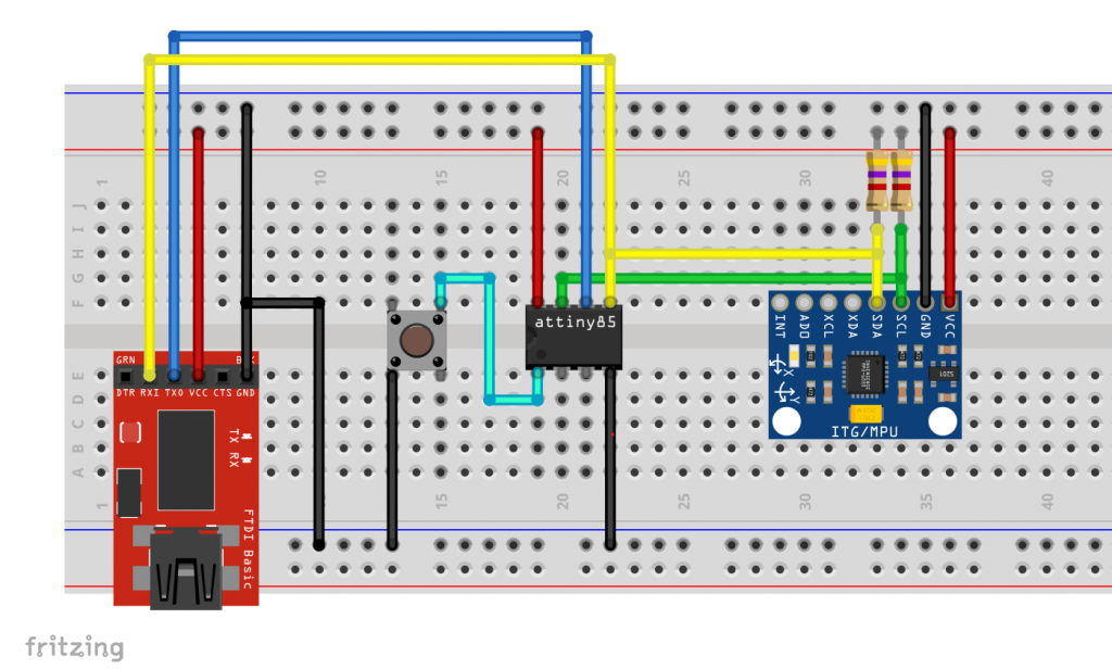Circuit for the control of the MPU6050