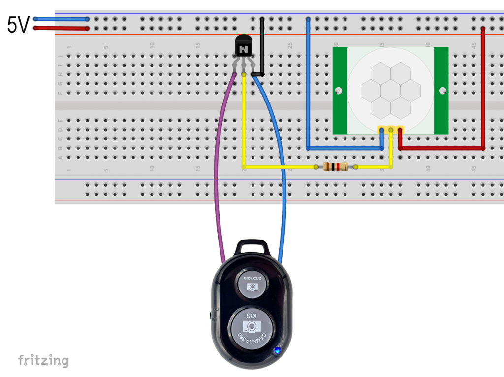 Direct operation with HC-SR501 without Arduino UNO