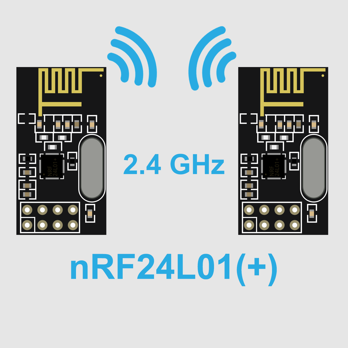 nRF24L01 - 2.4 GHz radio modules • Wolles Elektronikkiste