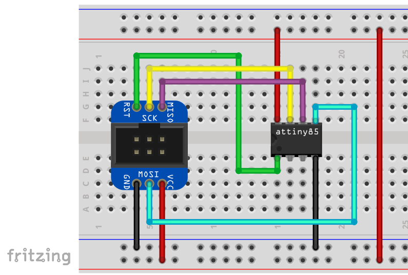 Using an ISP breadboard adapter
